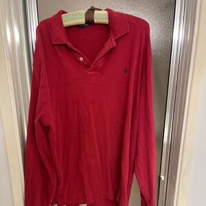 Red cotton polo Ralph Lauren shirt